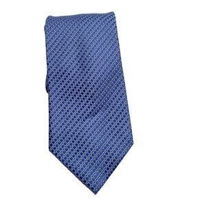 Geoffrey Beene Men's Blue Silk Geometric Designer Necktie